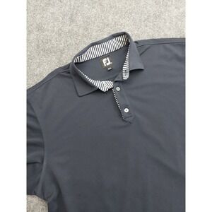 FJ‎ Foot Joy Golf Polo Shirt Mens XL Blue Short Sleeve Folds Of Honor Embroidery